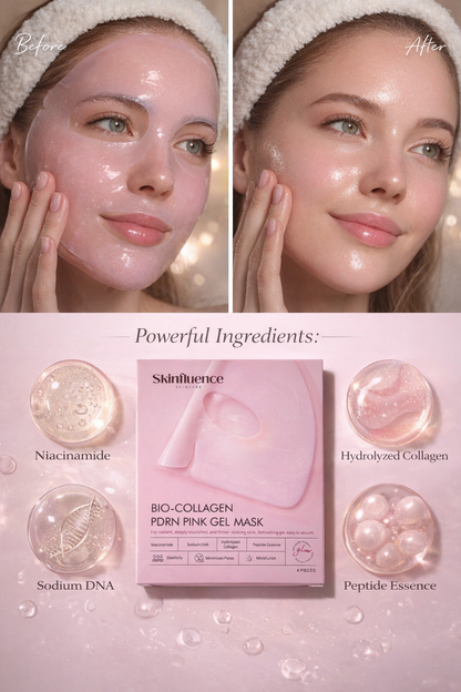 BIO-COLLAGEN PDRN PINK GEL MASK PACK OF 4