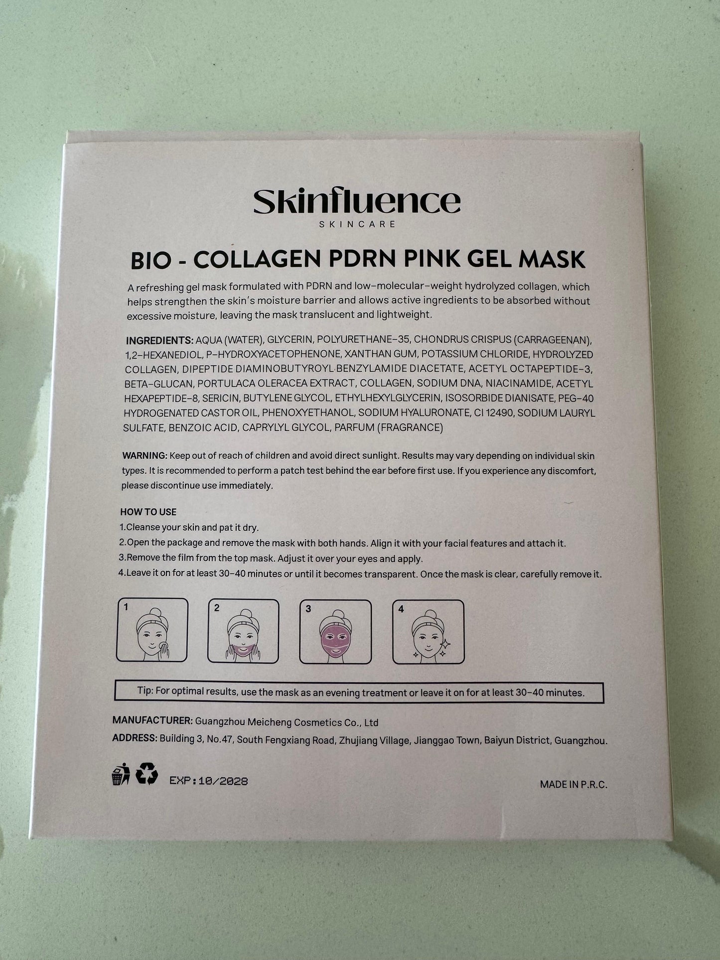 Skinfluence Pink Collagen Gel Mask 1 mask